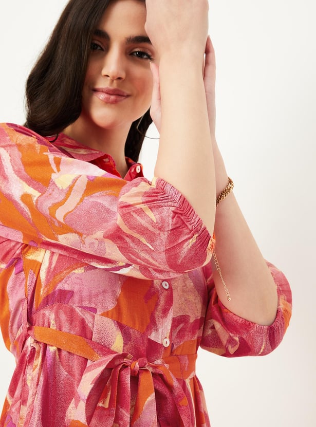 Women Floral Printed Midi Dress
