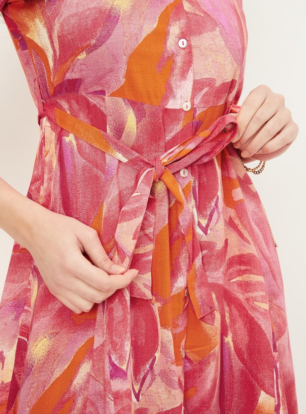 Women Floral Printed Midi Dress