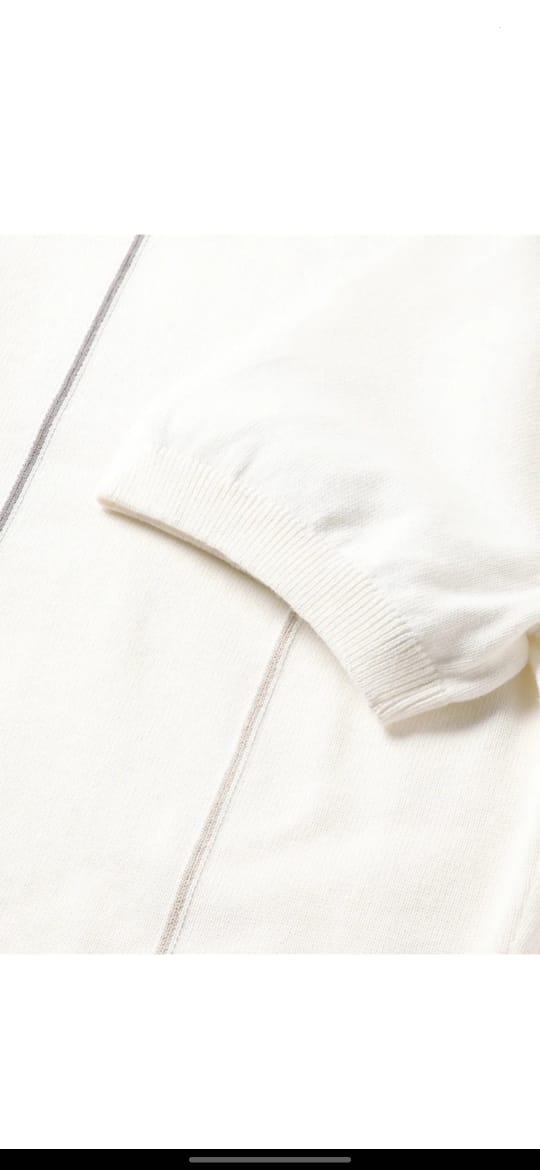 Lynox Minimalist White Polo Shirt with Zip